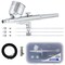 Master Airbrush G222 Multi-Purpose Dual-Action Gravity Feed Airbrush Gun Set for Model Painting, Graphics, Cake & Art - Air Brush Gun Kit with 3 Nozzle Sets (0.2, 0.3, 0.5mm), 1/3 oz Cup & Air Hose